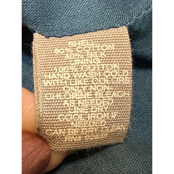 FOSSIL Women Sz M Silk Blend Lined Colorblock Babydoll Dress Adjustable Straps - Picture 13 of 13